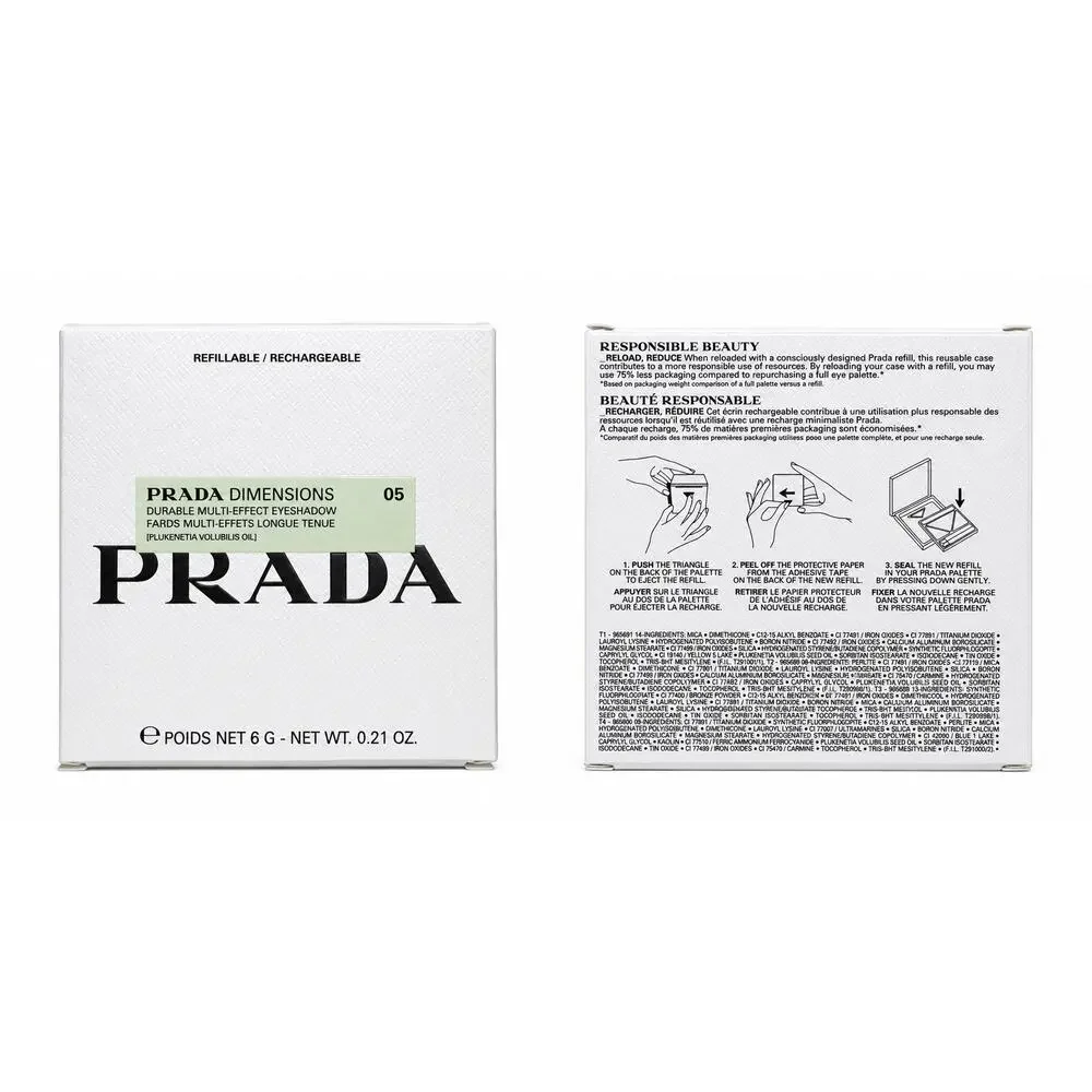 Prada Dimensions 05 Pure Refillable Eyeshadow Palette 6g with Box